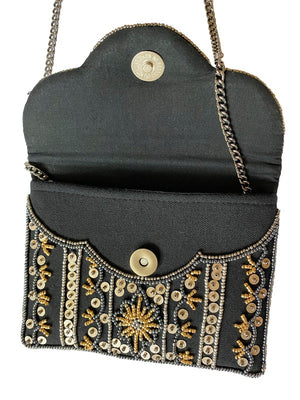 Midnight Dream Beaded Clutch Handbags LMC 103