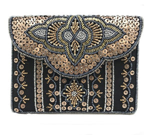 Midnight Dream Beaded Clutch Handbags LMC 103