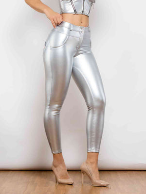 Full Size PU Skinny Pants